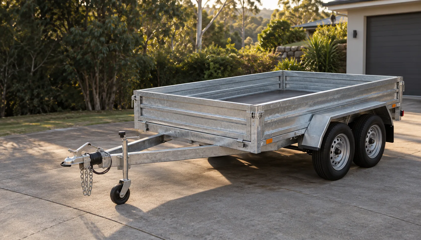 Trailer parked at a suitable inspection location